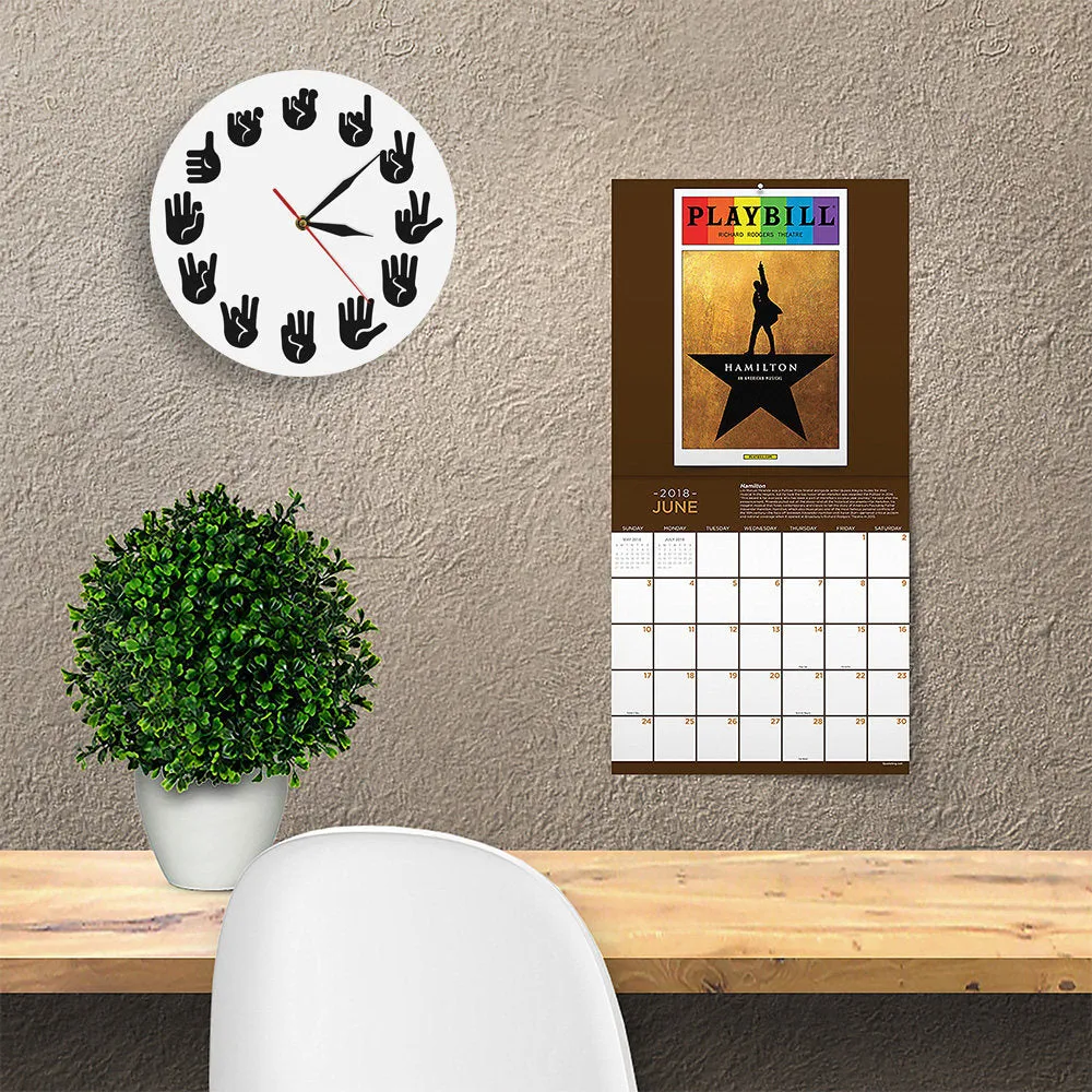 American Sign Language Wall Clock ASL Gesture Modern Clock Watch Equivalents Of The Hours Made Exclusively For The Deaf-mute