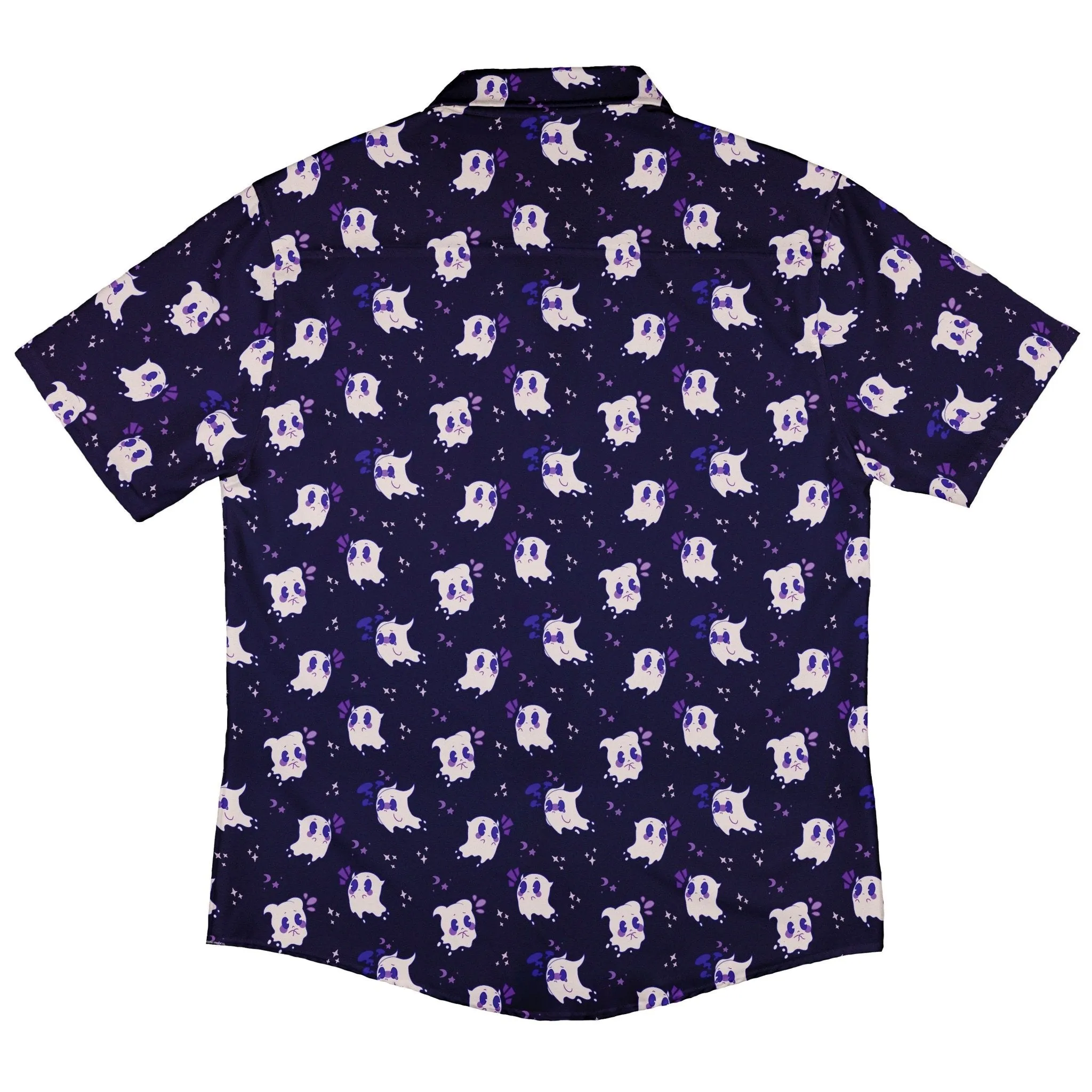 Anxious Ghosts Purple Button Up Shirt