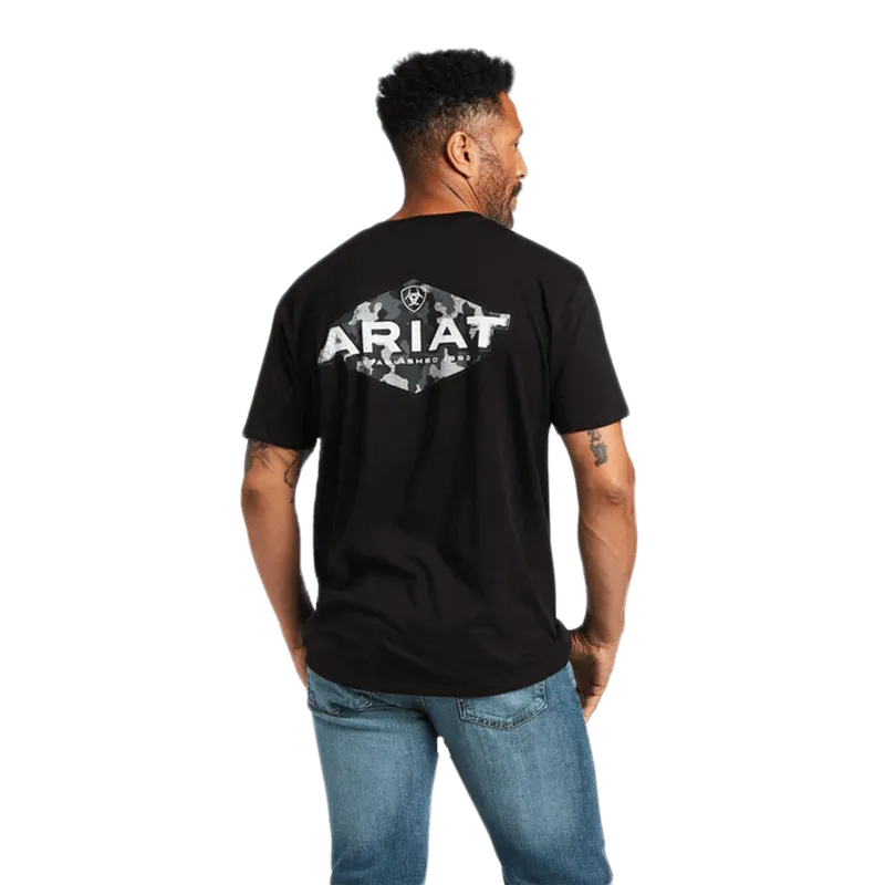 Ariat Men's Woodlands Short Sleeve Black T-Shirt