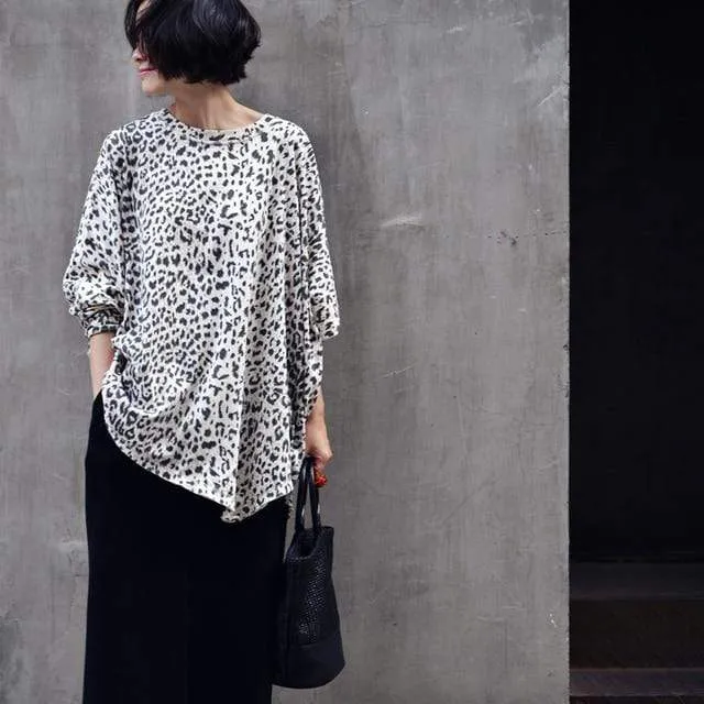 Asymmetrical Leopard T-Shirt