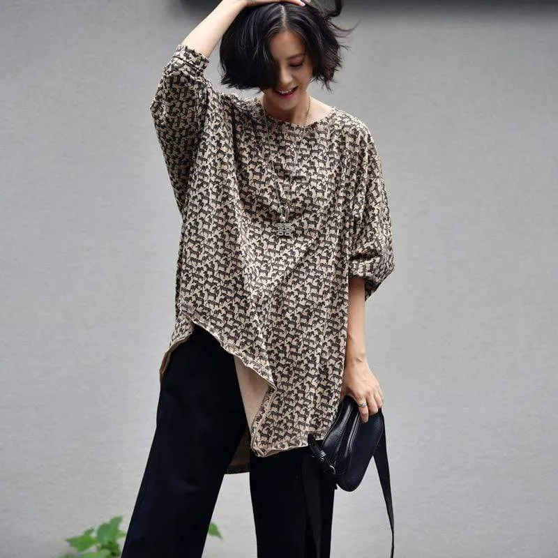 Asymmetrical Leopard T-Shirt