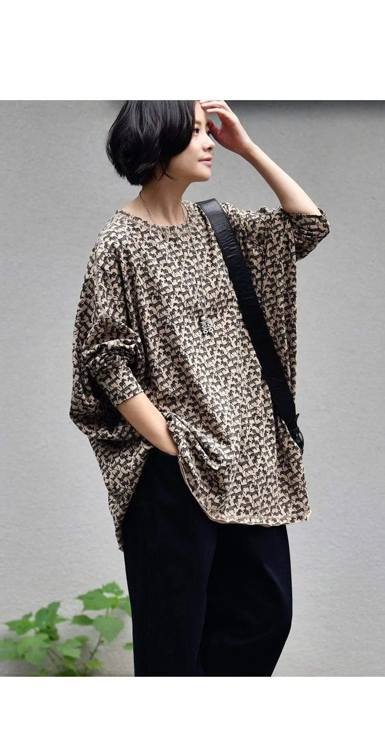 Asymmetrical Leopard T-Shirt