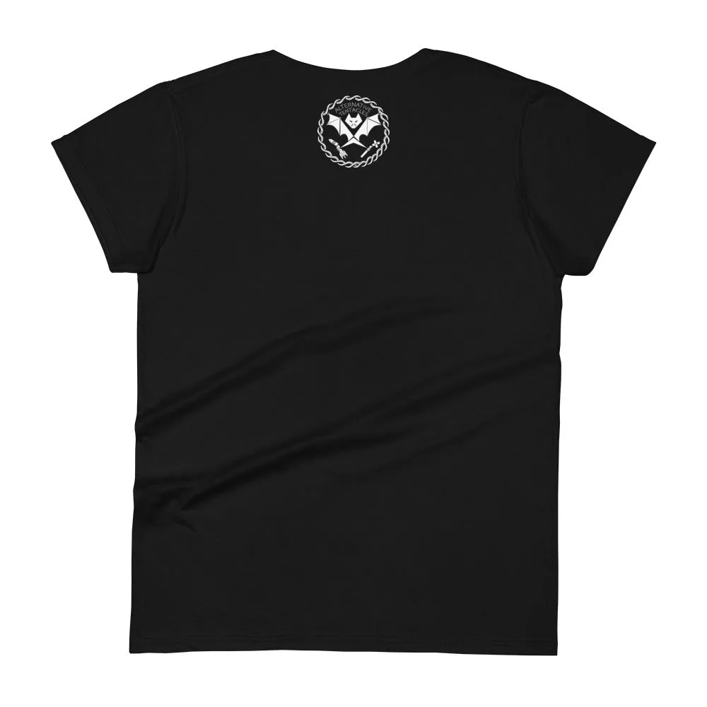 A.T. Bat Logo - "Girl Mobb" Femme Black T-shirt