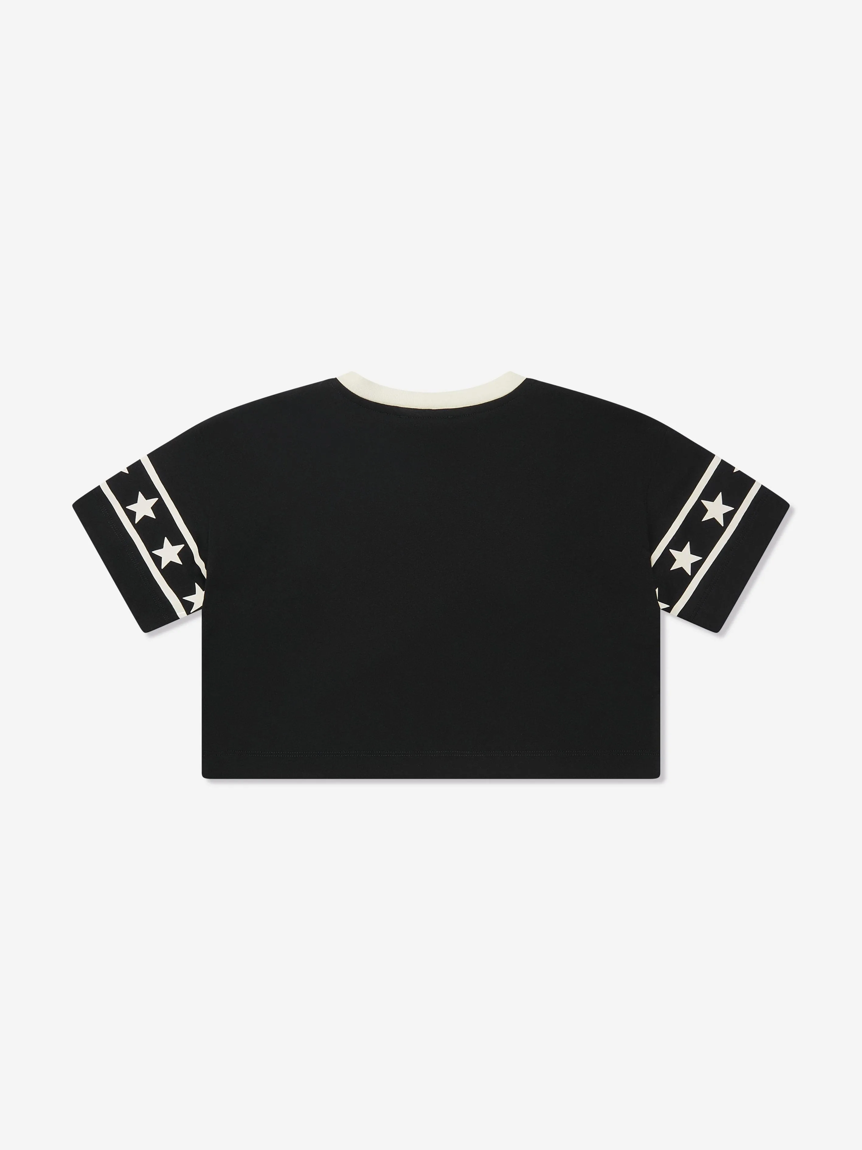 Balmain Girls Star Logo T-Shirt in Black