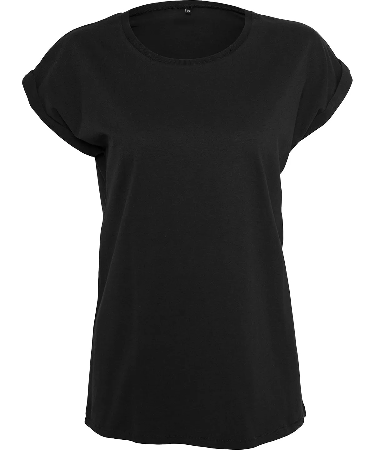 Black - Women's organic extended shoulder tee