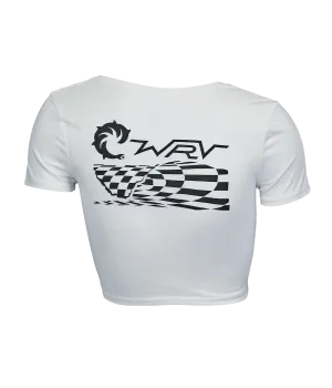 Checker Wave Ladies Crop S/S T-Shirt