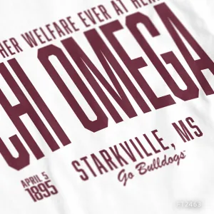 Chi Omega Mississippi State Event PR T-Shirt Design