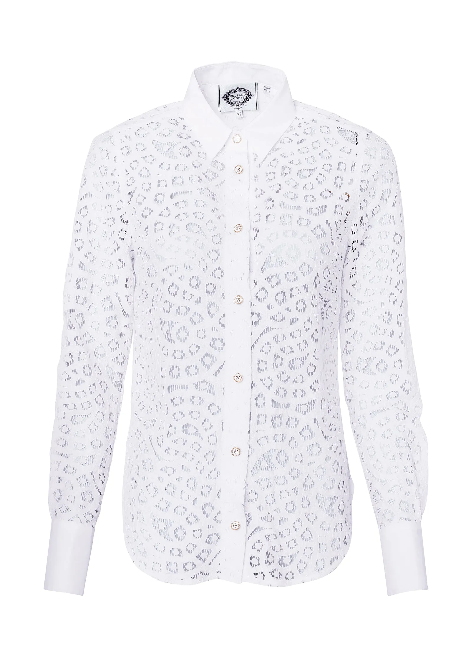 Classic Lace Shirt (White)