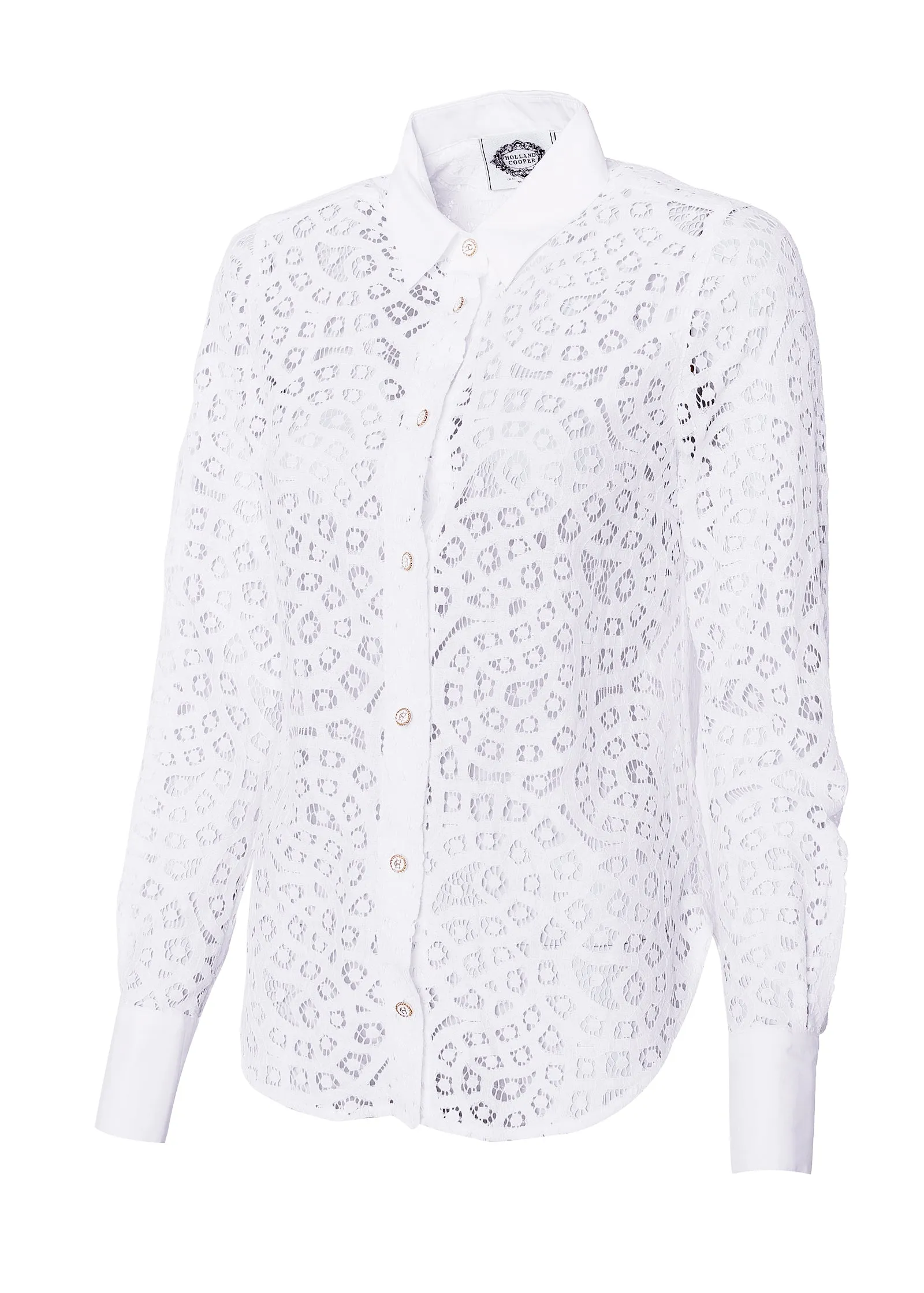 Classic Lace Shirt (White)