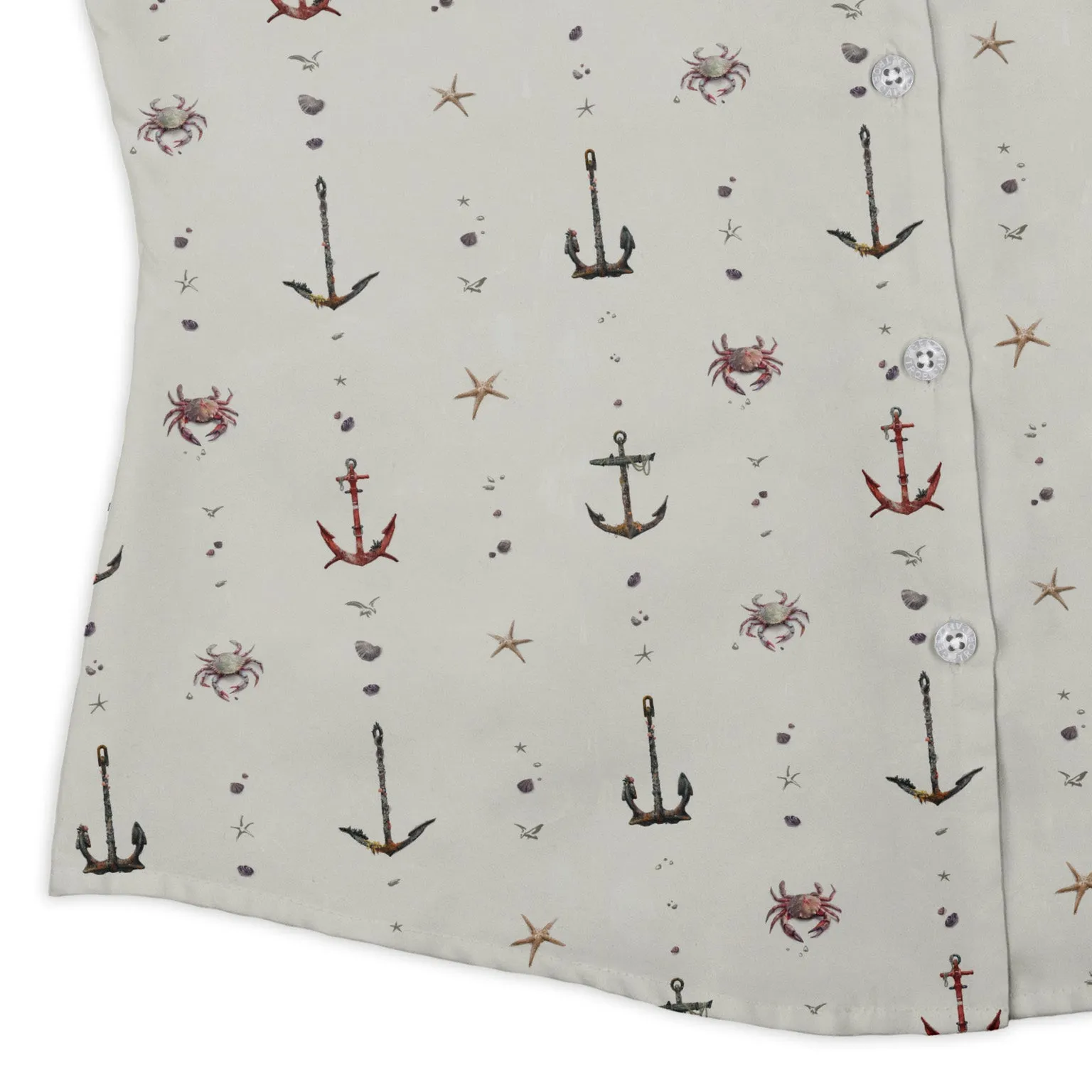 Crabby Anchors Curvy Button Up Shirt