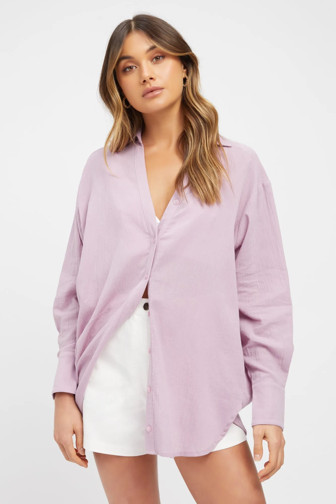 Crinkle Twist Back Shirt