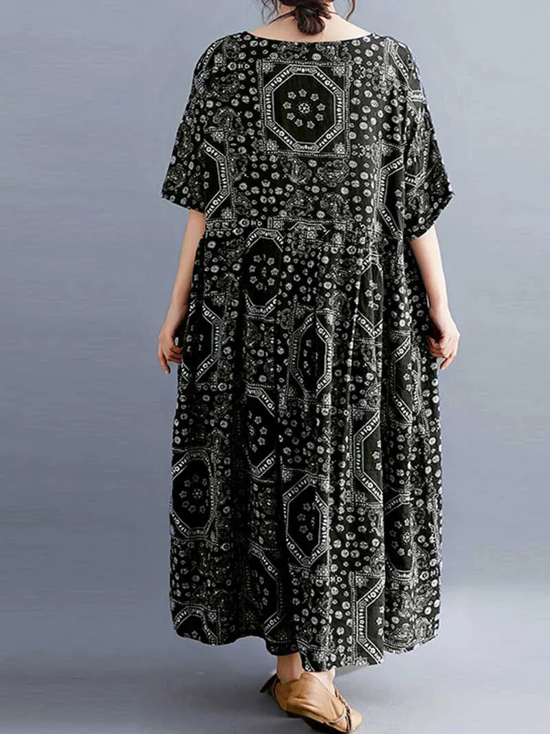 Easy To Find Printed Smock Dress