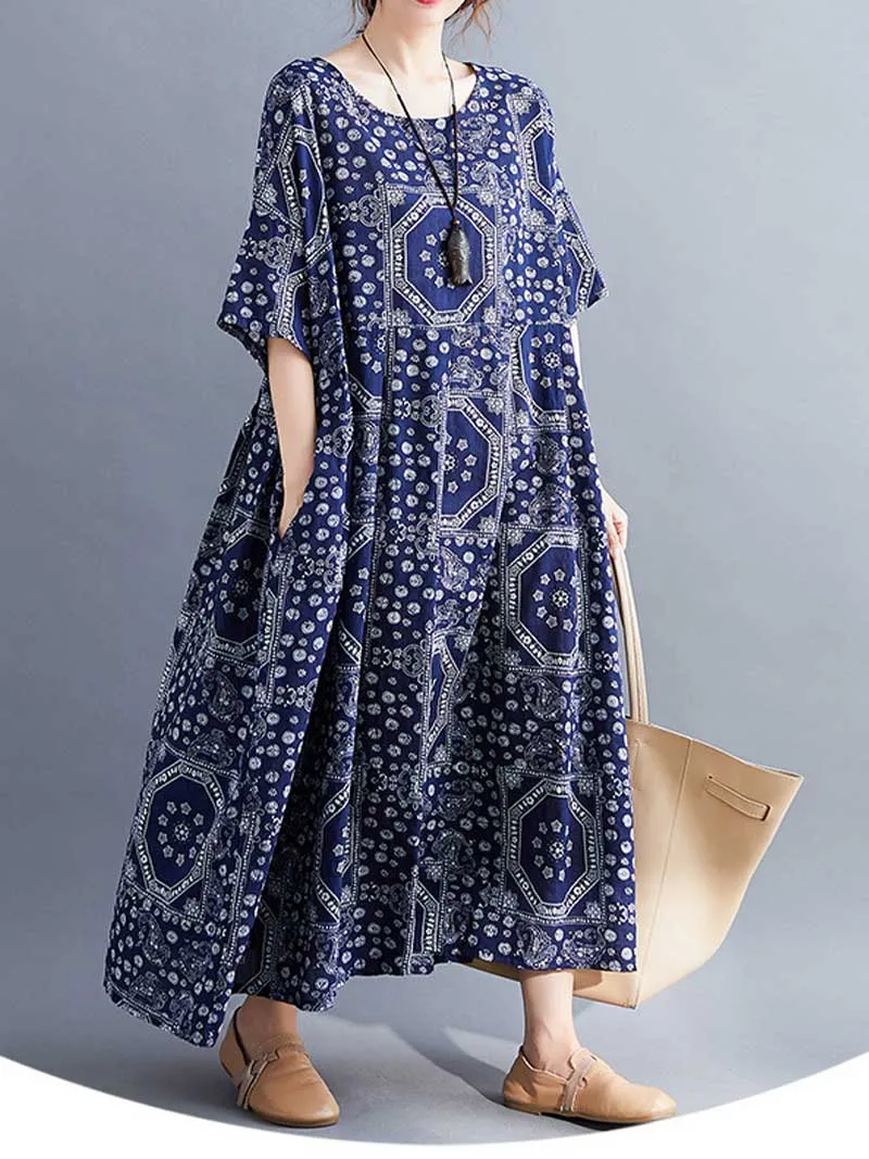 Easy To Find Printed Smock Dress