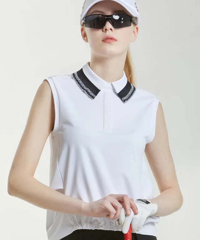 Ergo Patch Collar Sleeveless - White