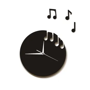 Floating Music Notes Wall Art Musical Notes Flew From The Clock Sheet Music Modern Wall Clock Musicians Rock n Roll Crafty Gift