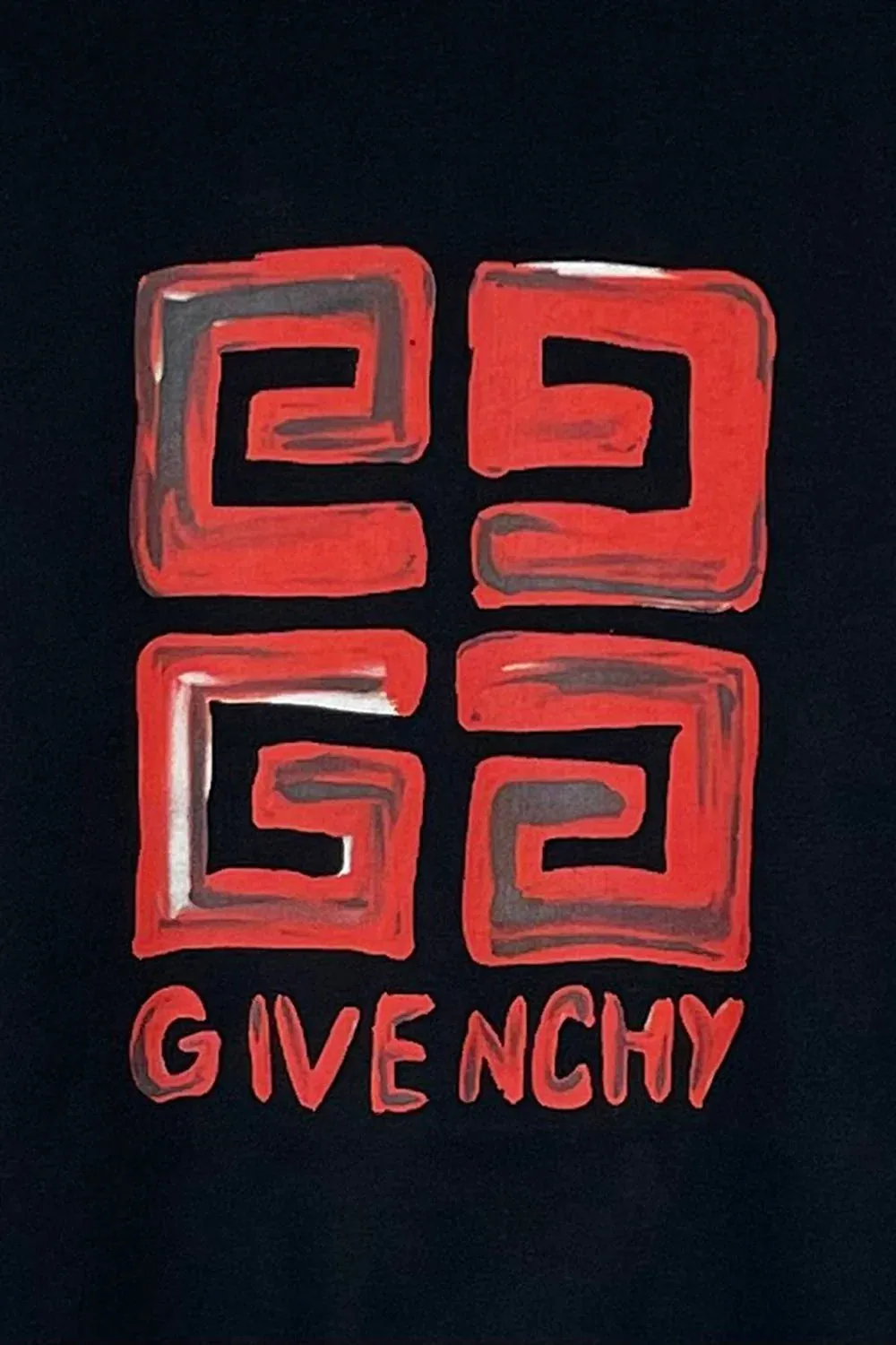 Givenchy 4G Lock Slim Fit T-Shirt - Black/Red