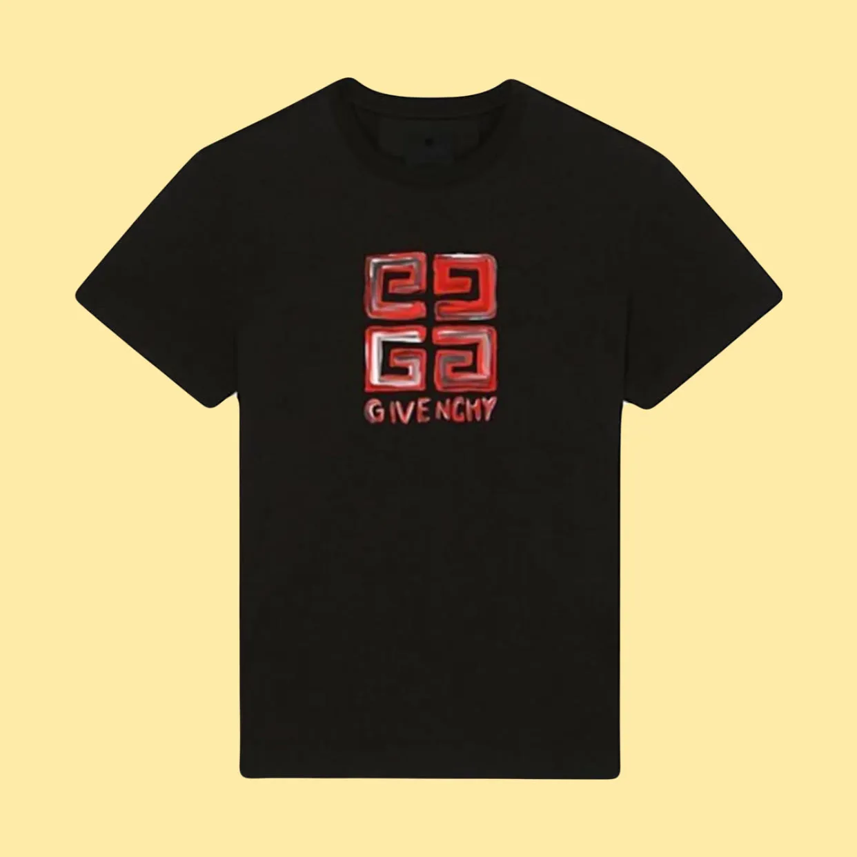 Givenchy 4G Lock Slim Fit T-Shirt - Black/Red