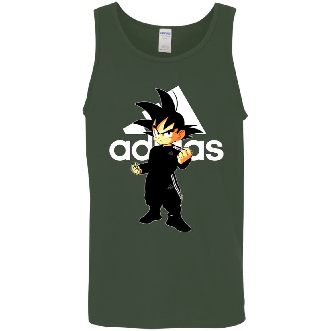 Goku Treding Adidas White T-shirt Men Cotton Tank