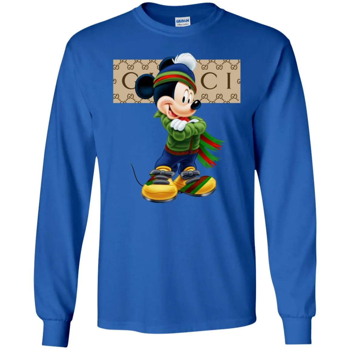 Gucci Trending Mickey T-shirt Men Long Sleeve Shirt