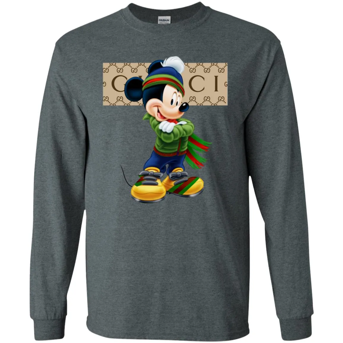 Gucci Trending Mickey T-shirt Men Long Sleeve Shirt