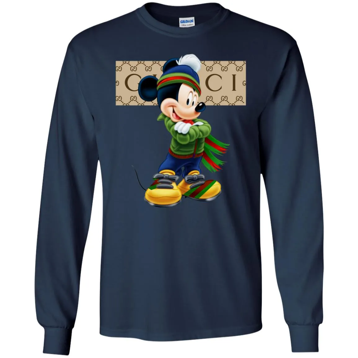 Gucci Trending Mickey T-shirt Men Long Sleeve Shirt