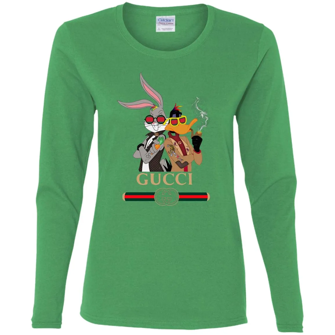 Gucci Trending T-shirt Rabbit And Donald T-shirt Women Long Sleeve Shirt