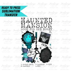 Haunted Chart, Ready To Press Sublimation Transfers, Halloween Design, Halloween Teal Design, Magical Design, Sublimate Prints