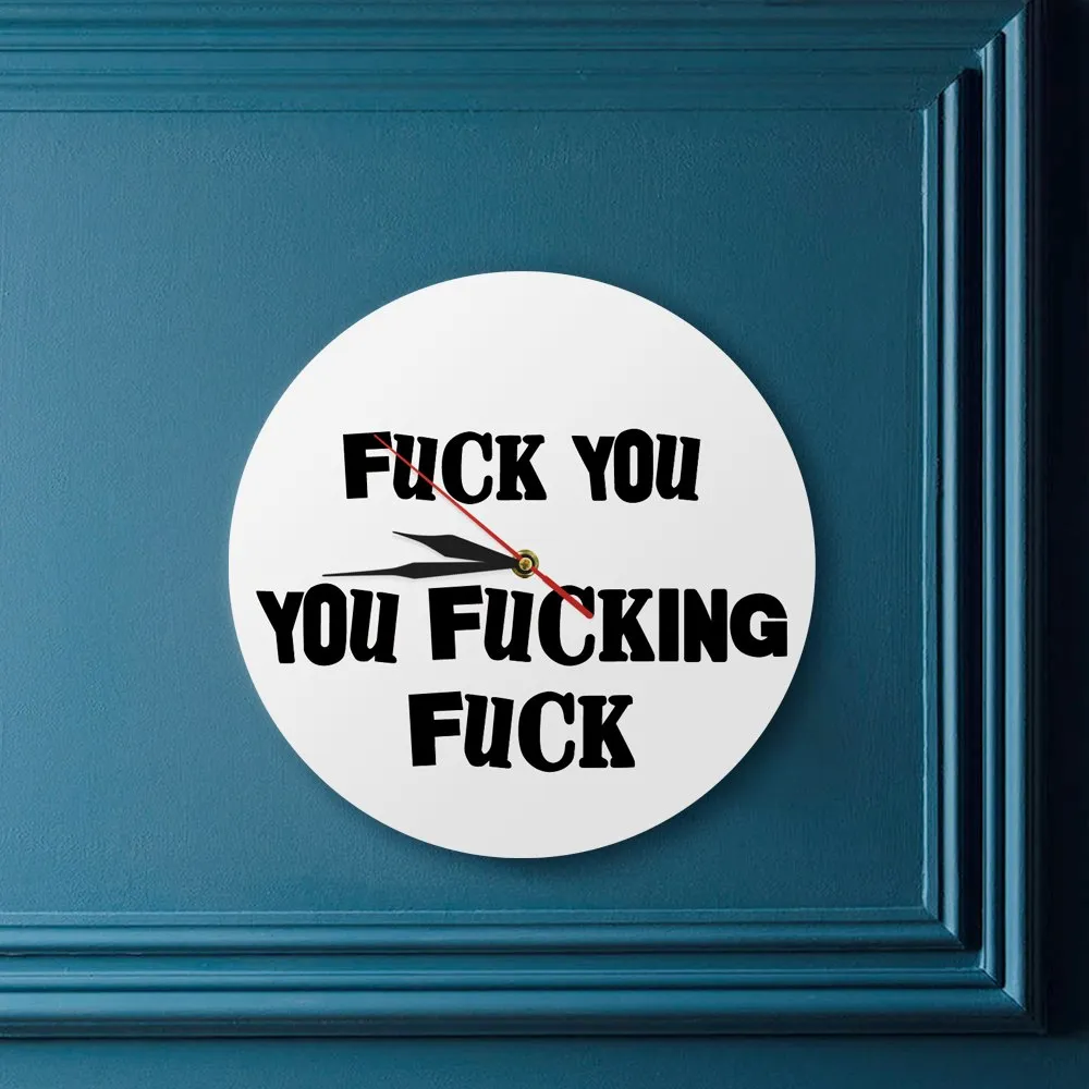 Hilarious Rude Mature Sweary Wall Clock F F F Snarky Conversation Offensive Wall Clock Funny Clock Wall Watch Joke Curse Gift