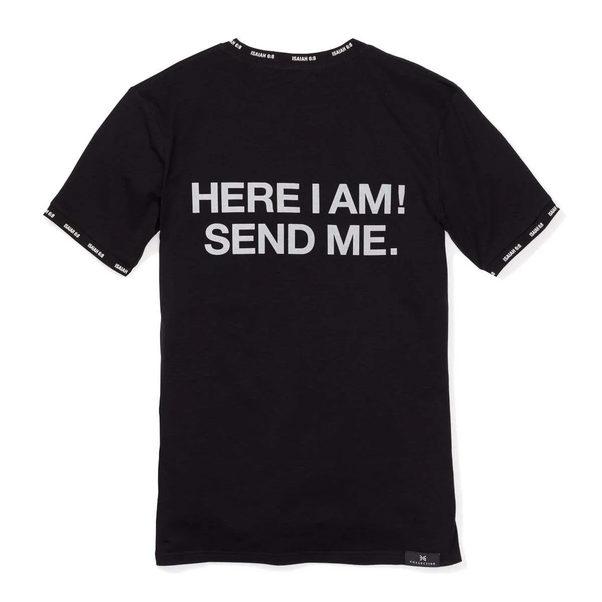 Isaiah 6:8 Reflective Tee - Black