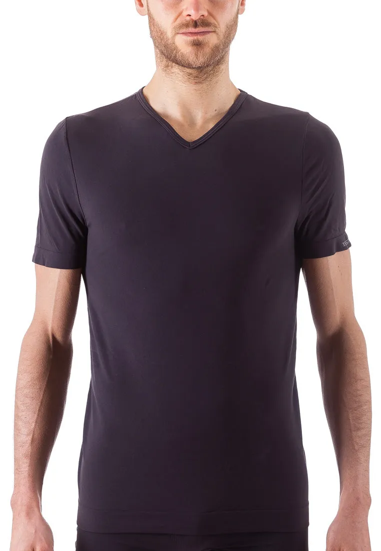 ISSIMO Seamless Mens V-Neck T-Shirt