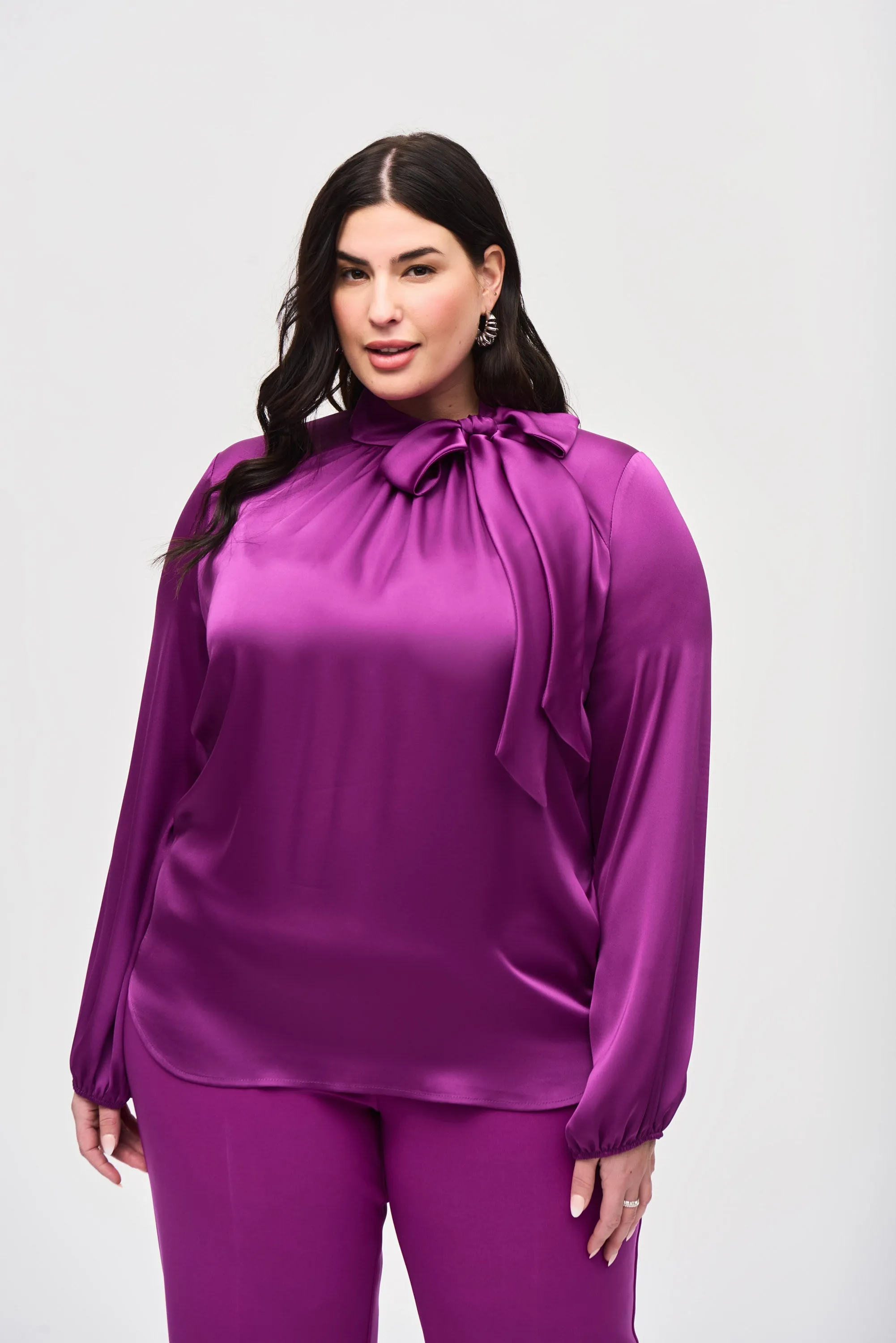 Joseph Ribkoff - 243022 Satin Bow Top