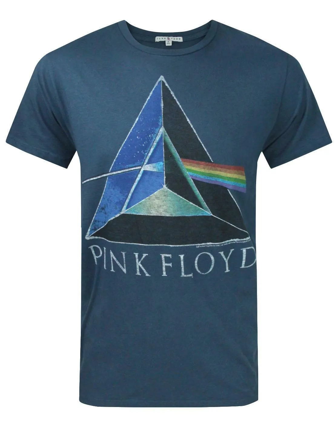 Junk Food Clothing Pink Floyd Mens Blue Short Sleeved T-Shirt