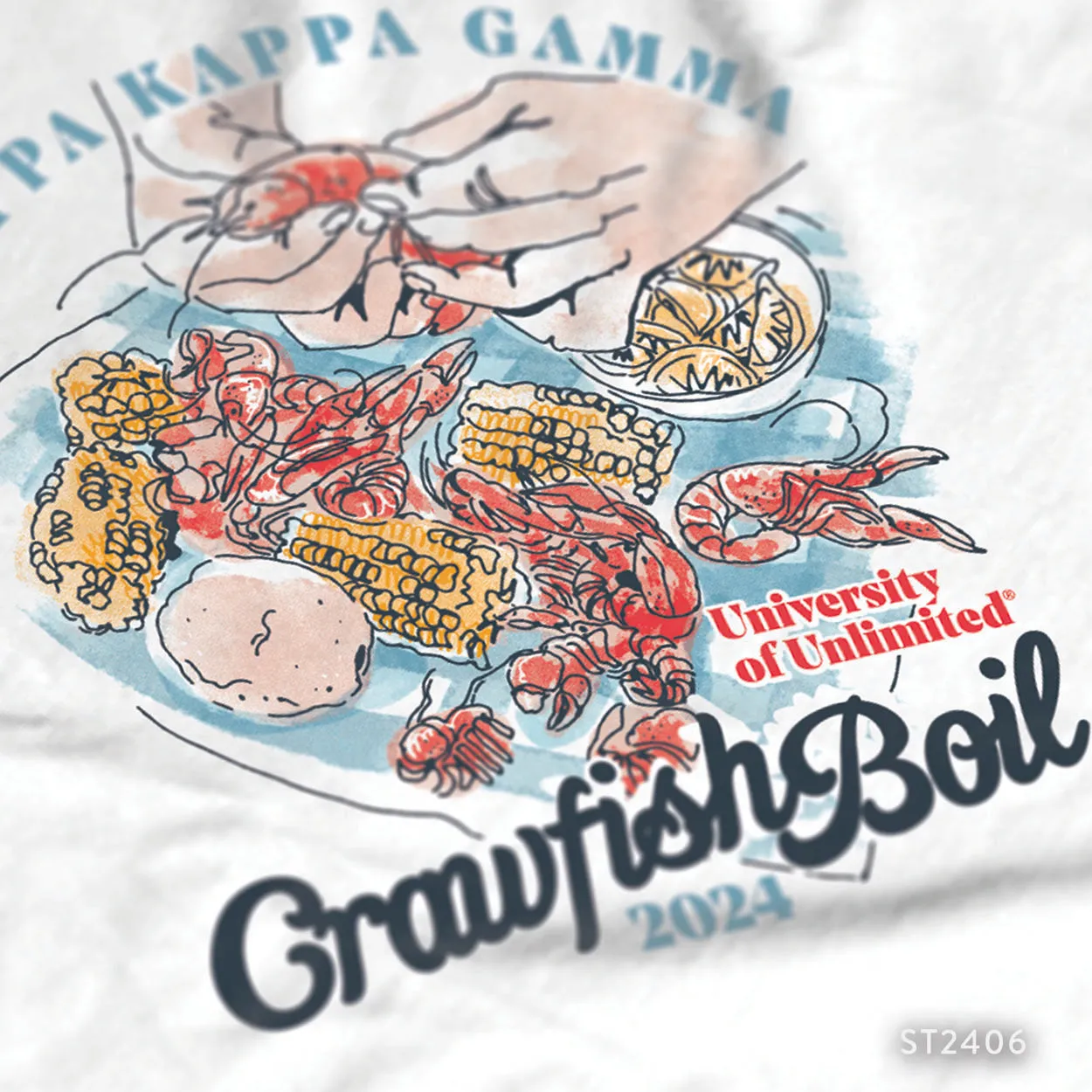 Kappa Kappa Gamma Crawfish Boil T-Shirt Design