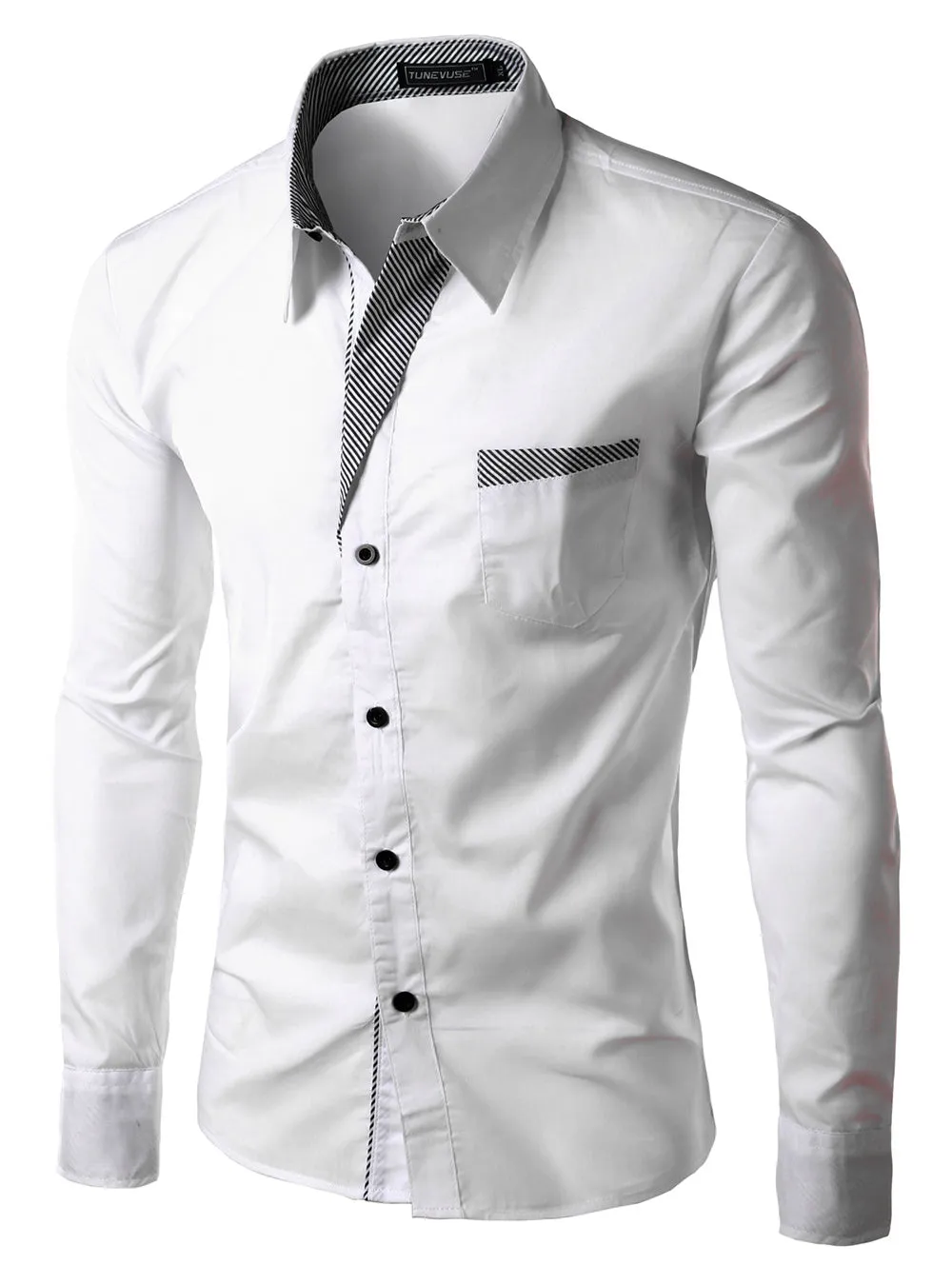 Long Sleeve Shirt Men Korean Slim Design Formal Casual Male Dress Shirt