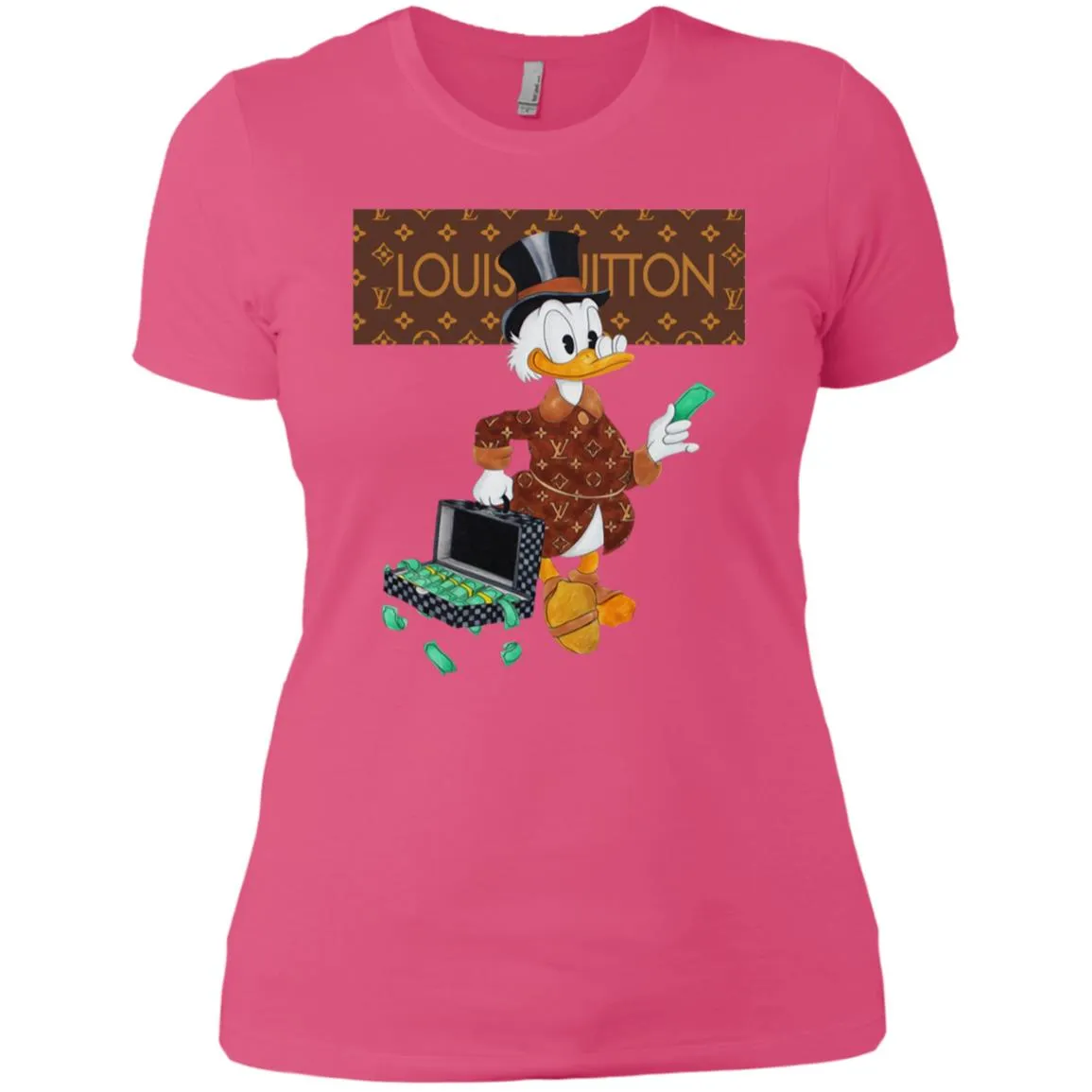 Louis Vuitton Donald Duck T-shirt Women Cotton T-Shirt