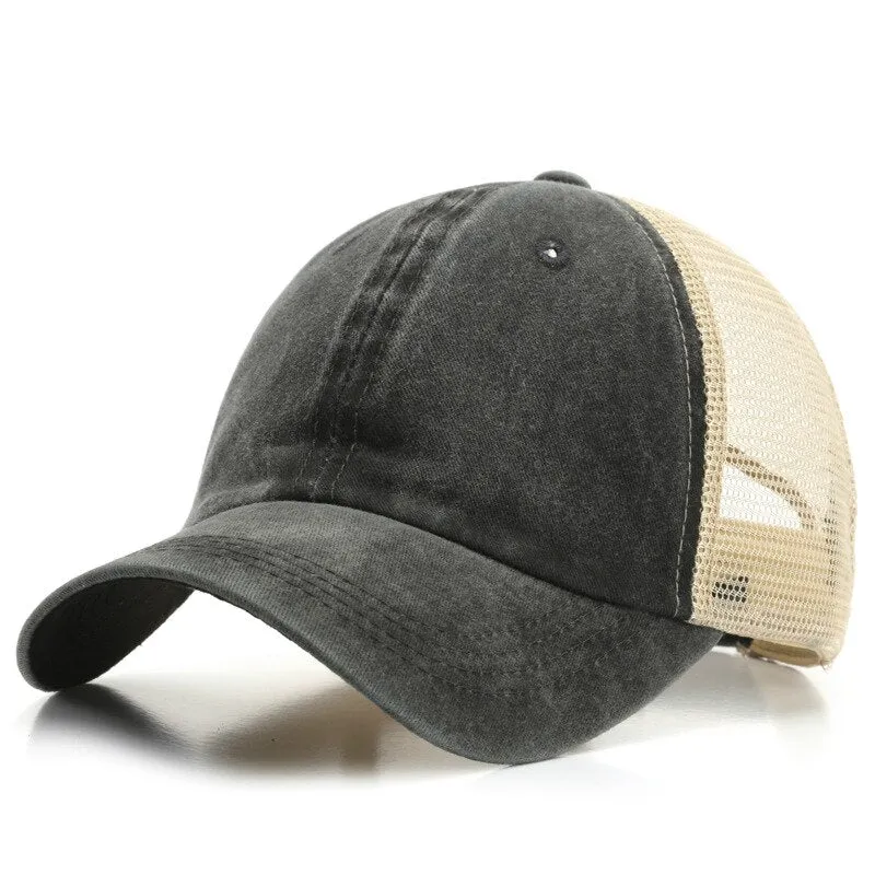 Mesh Vintage Adjustable Cotton Hat Sports Outdoor Caps