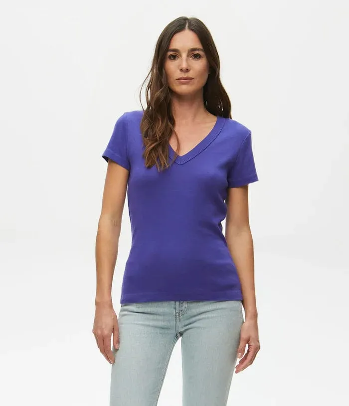 Michael Stars Nikki Short Sleeve V Neck Tee