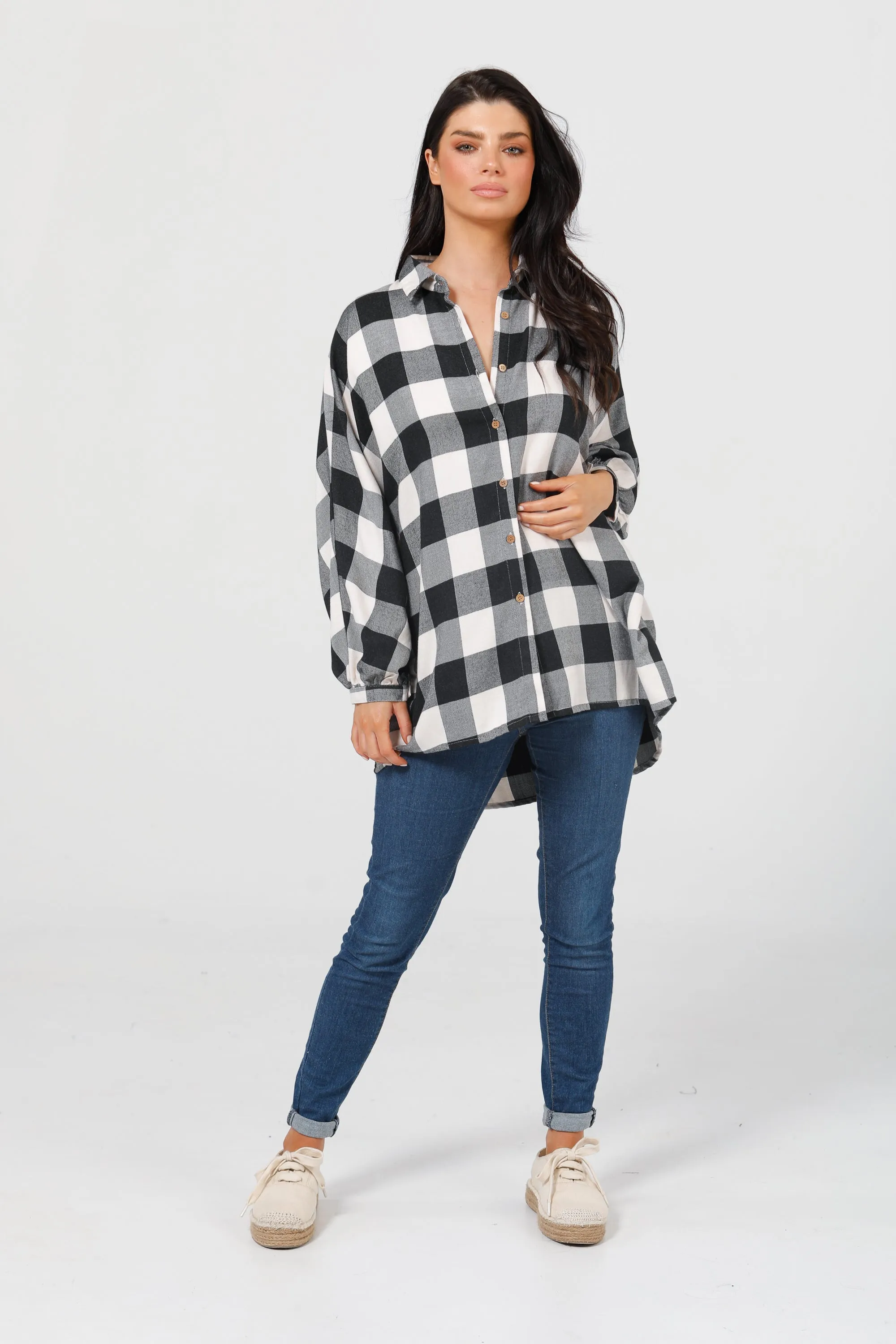 Milano Shirt in Black   White Check