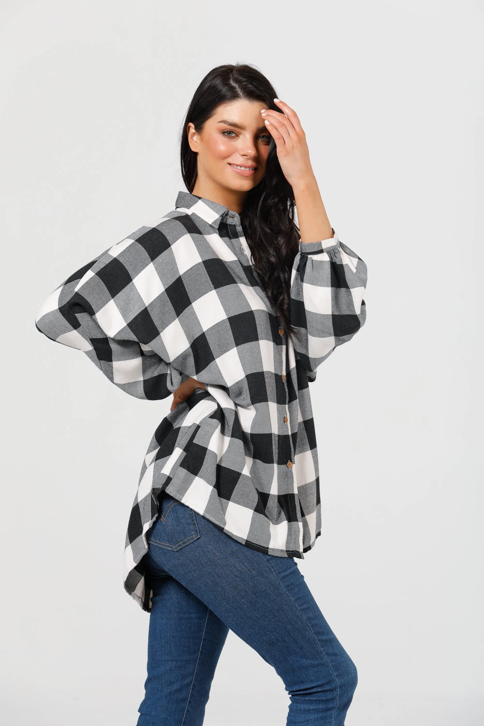 Milano Shirt in Black   White Check