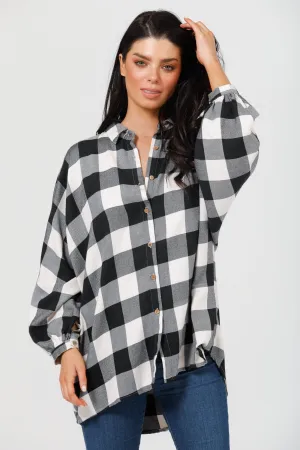 Milano Shirt in Black   White Check