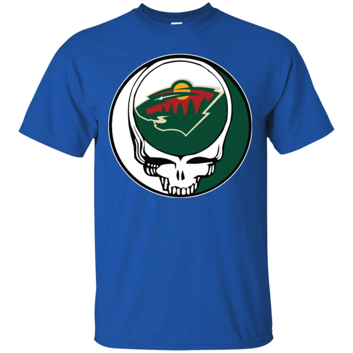 Minnesota Wild Grateful Dead Steal Your Face Hockey Nhl Shirts