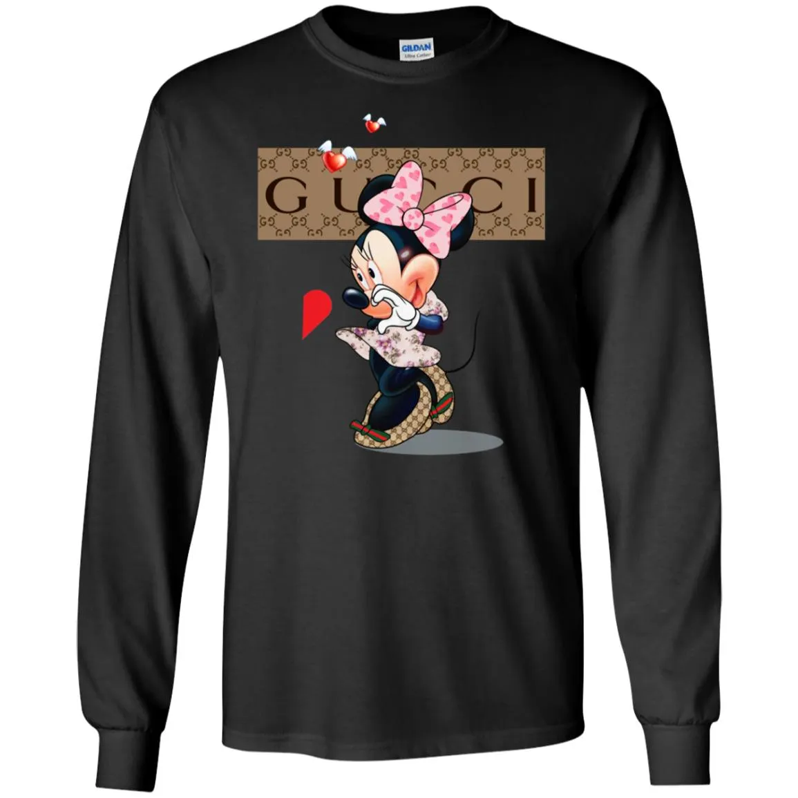 Minnie Mouse Love Couple T-shirt Valentine's Day T-shirt Men Long Sleeve Shirt