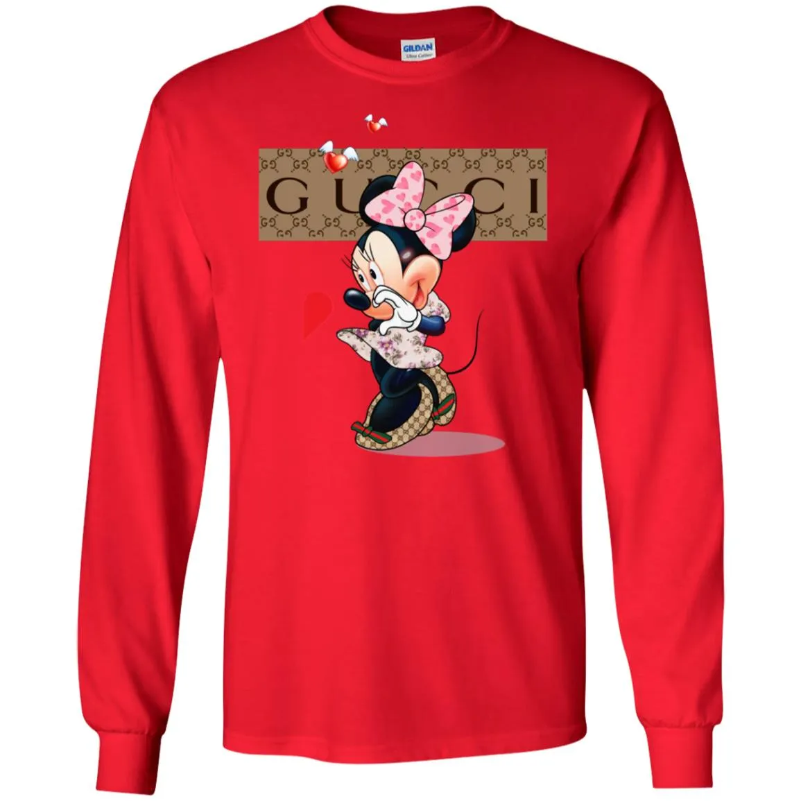 Minnie Mouse Love Couple T-shirt Valentine's Day T-shirt Men Long Sleeve Shirt