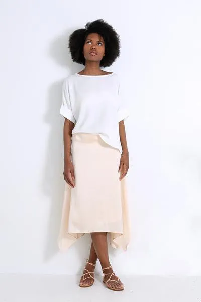 Natalie Busby White Tencel T-Shirt