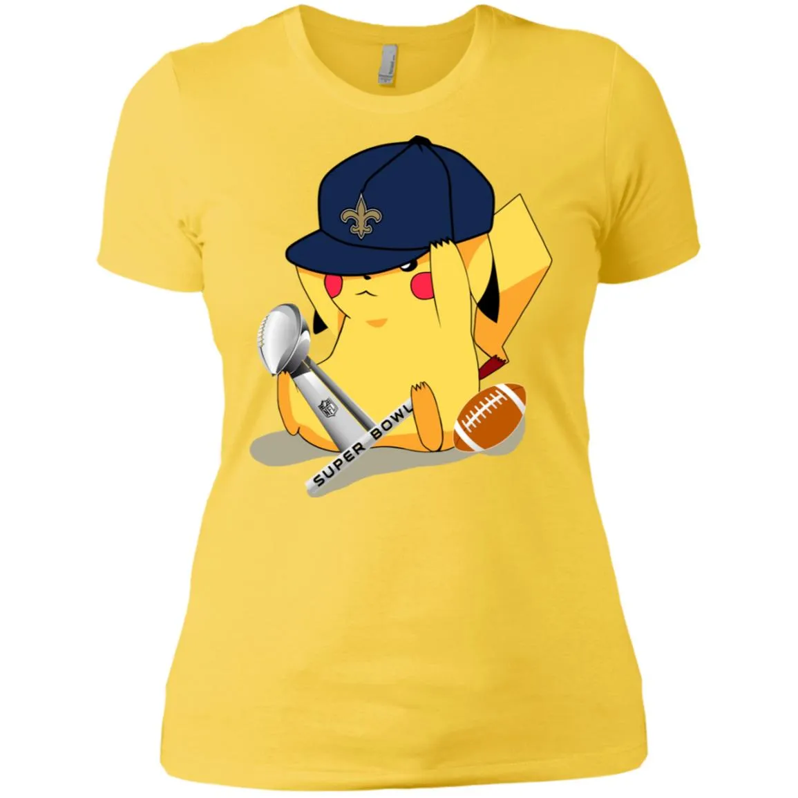 Nfl – New Orleans Saints Pikachu Super Bowl 2019 Football Women Cotton T-Shirt