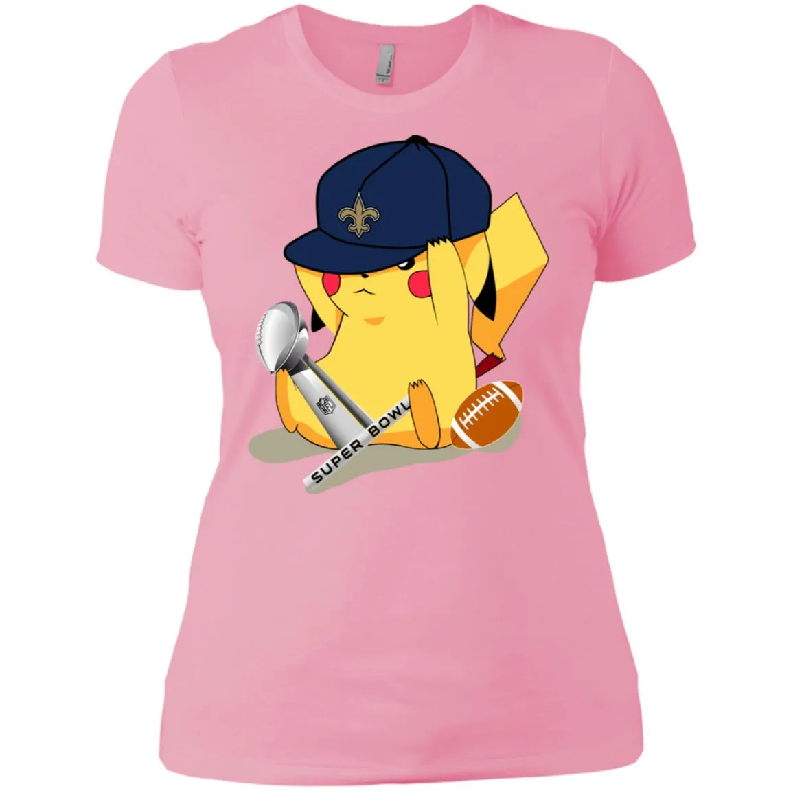 Nfl – New Orleans Saints Pikachu Super Bowl 2019 Football Women Cotton T-Shirt