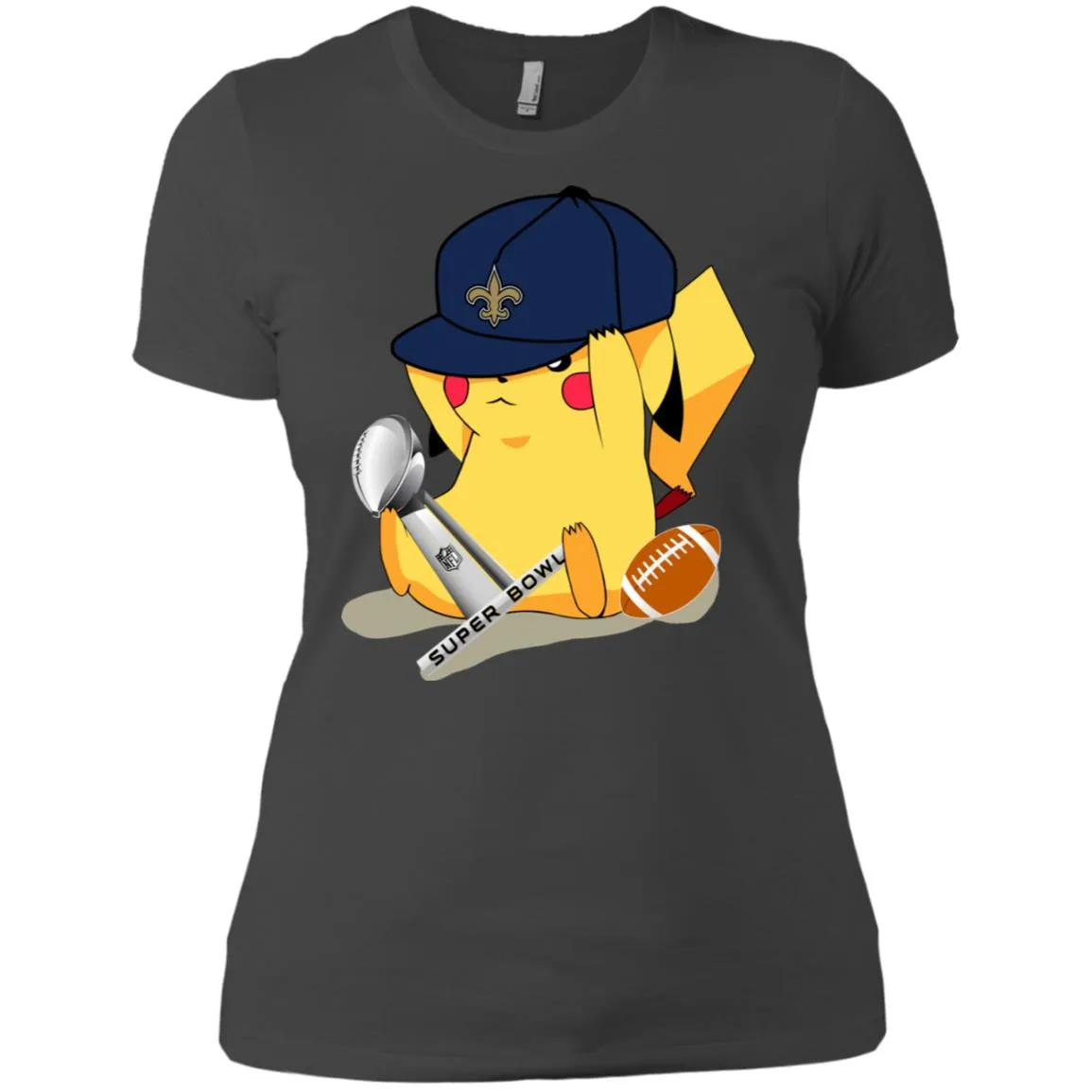 Nfl – New Orleans Saints Pikachu Super Bowl 2019 Football Women Cotton T-Shirt