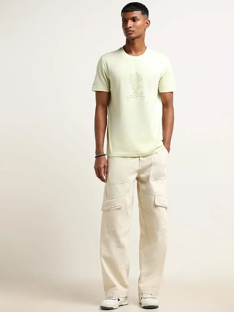 Nuon Lime Cotton Slim Fit T-Shirt