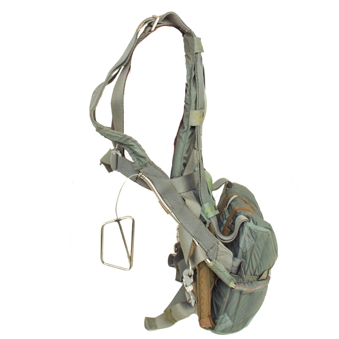 Original U.S. Cold War / Vietnam War 1959 Dated 28ft SP-2 Model Seat Pack Parachute with Harness by M. Steinthal & Co - With Canopy