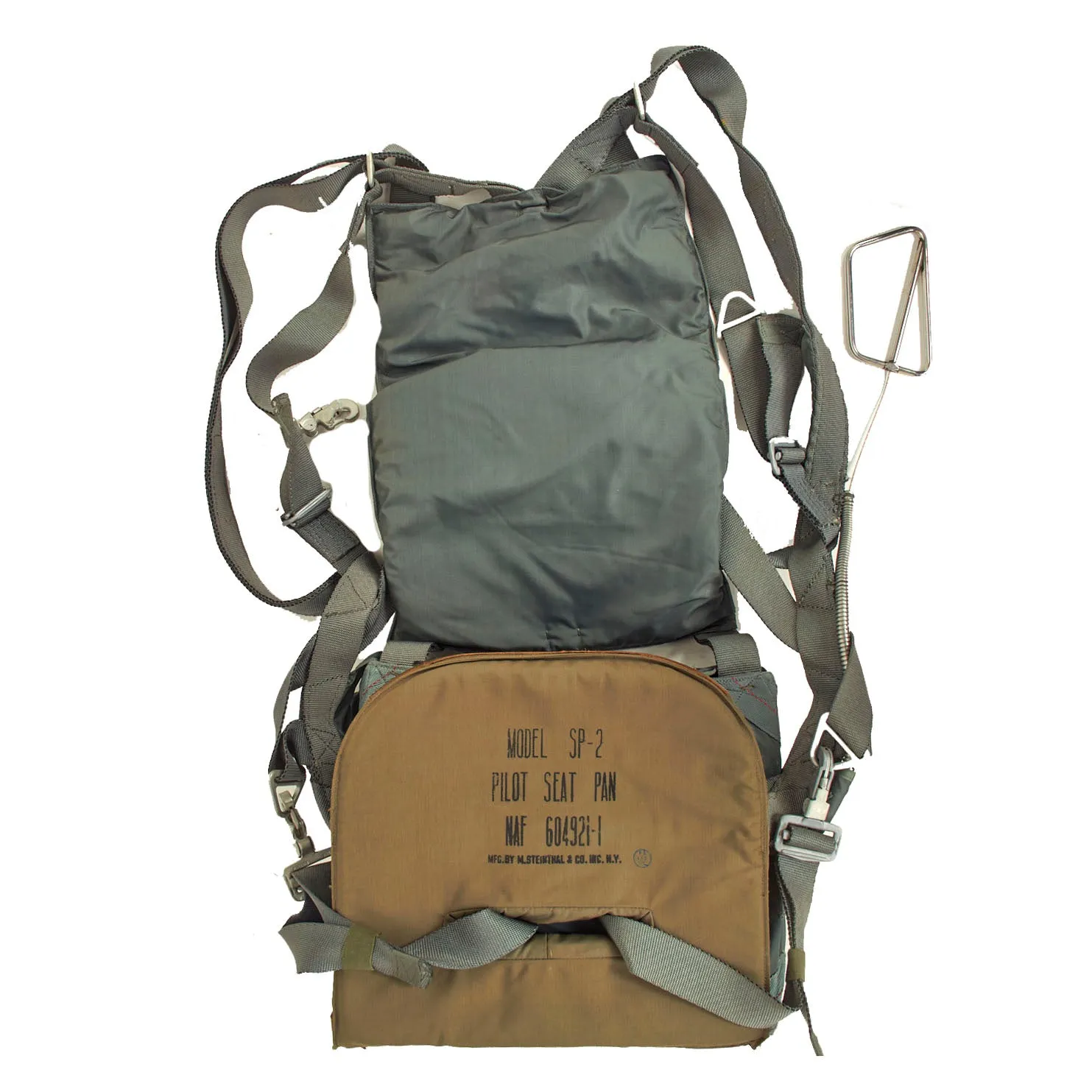 Original U.S. Cold War / Vietnam War 1959 Dated 28ft SP-2 Model Seat Pack Parachute with Harness by M. Steinthal & Co - With Canopy